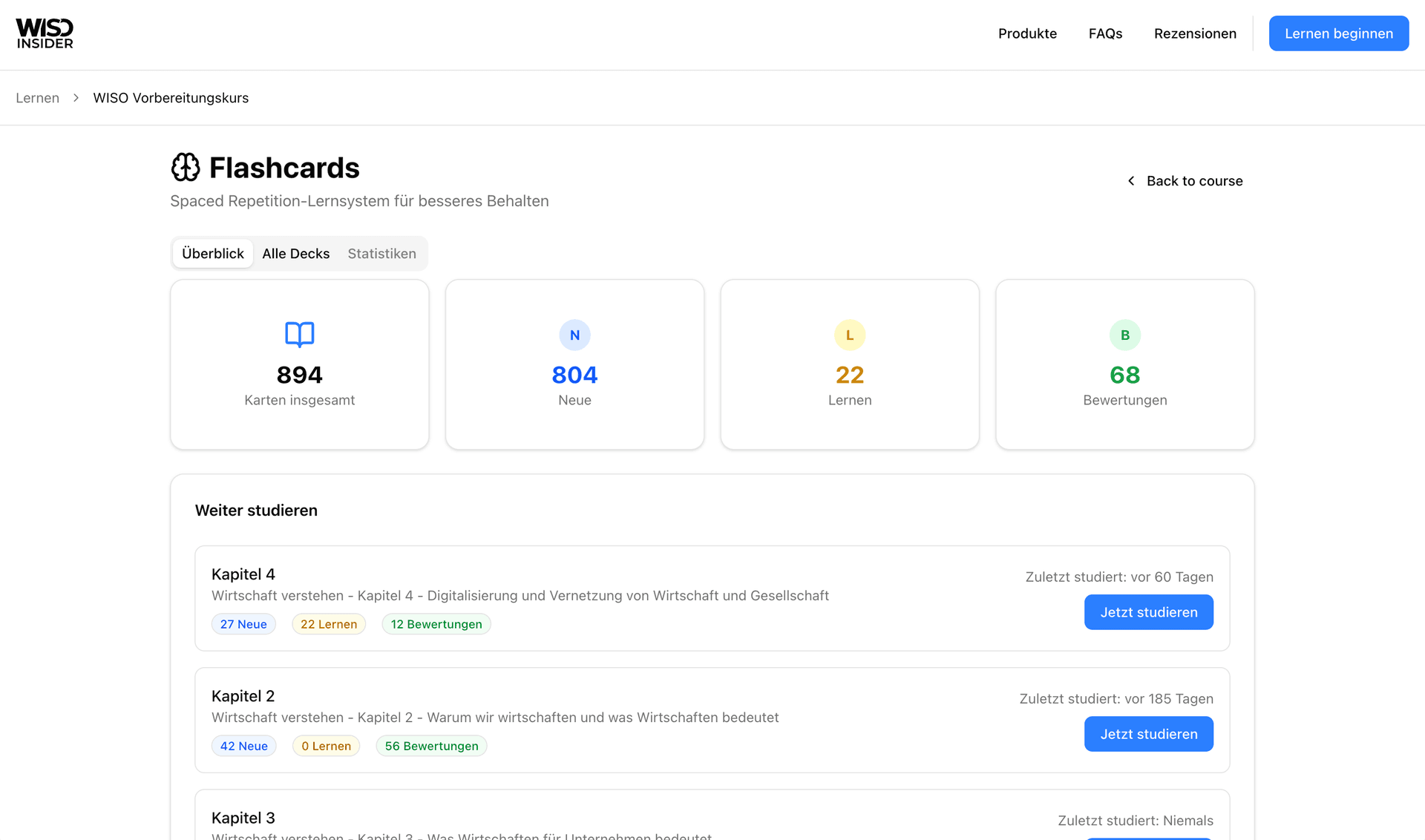 WISO Insider app screenshot
