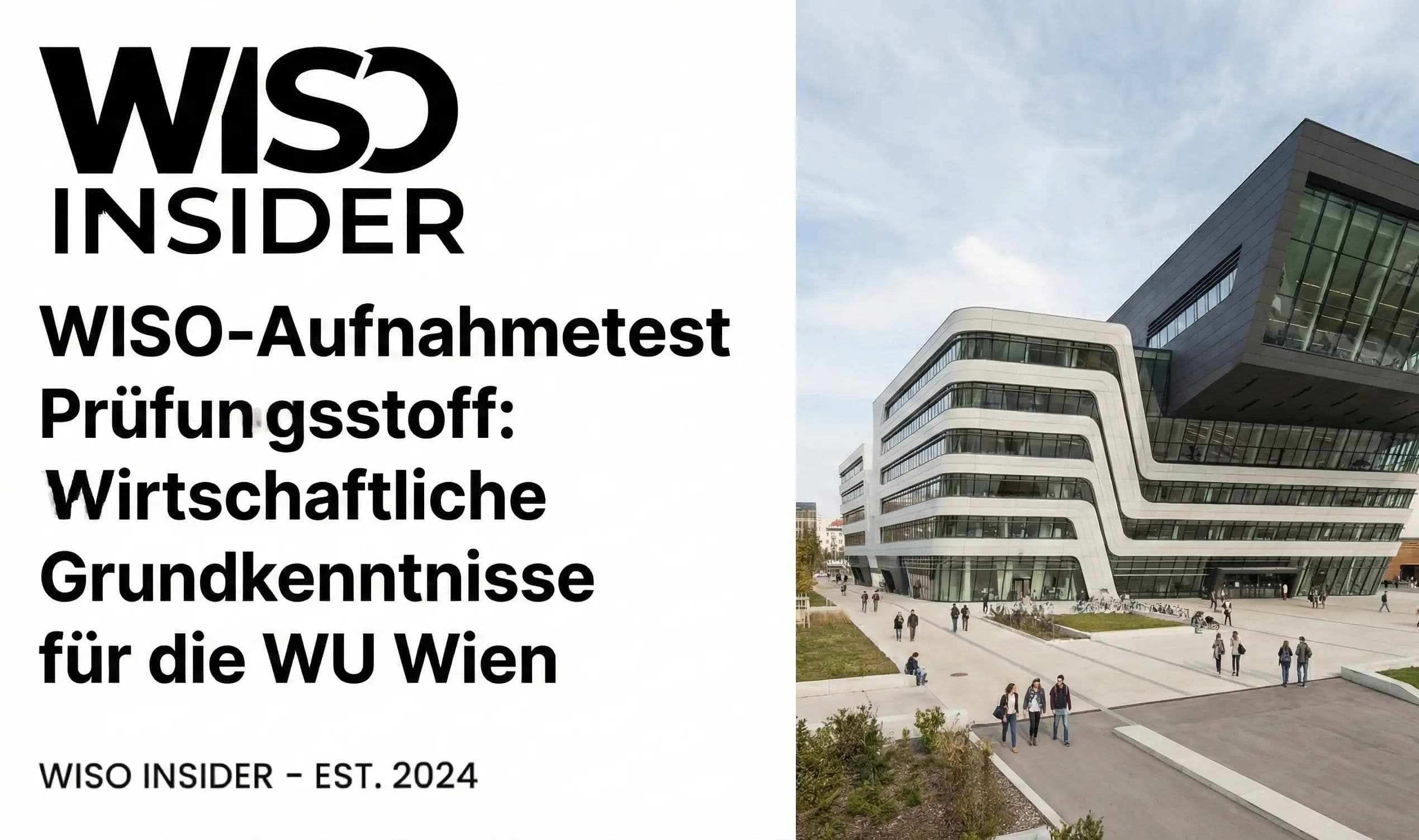WISO-Aufnahmetest 2026: Wirtschaftswissen für die WU Wien